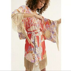 SPELL X Free People Willow Tassel Mini Dress, XS